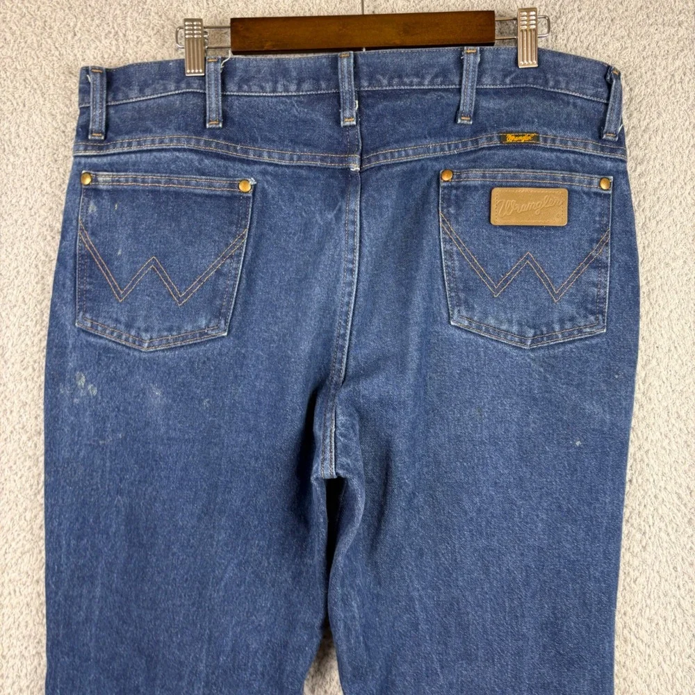 Wrangler Jeans Mens 38x32 Blue Cowboy Cut 936PWD Slim Fit Denim Workwear Vintage